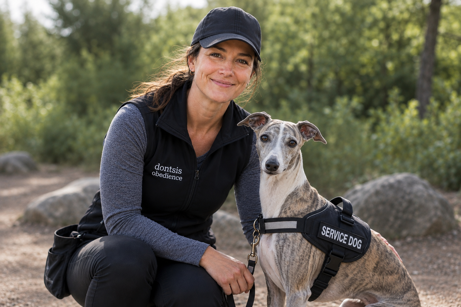 Dontsis Obedience trainer with a service dog